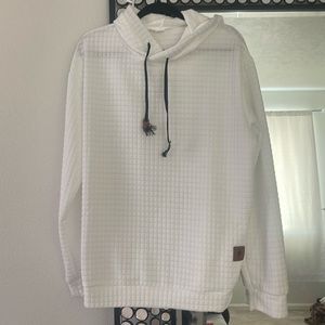 Men’s white hoodie.